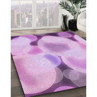 Patterned Blossom Pink Rug, pat609pur