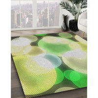 Patterned Tea Green Novelty Rug, pat609