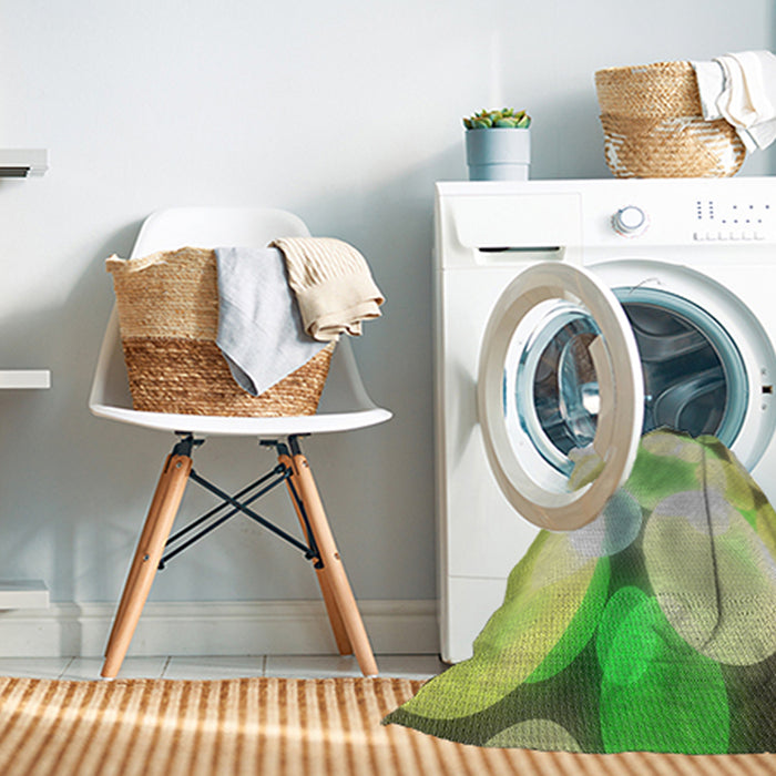 Machine Washable Transitional Tea Green Rug in a Washing Machine, wshpat609