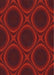 Patterned Crimson Red Novelty Rug, pat60