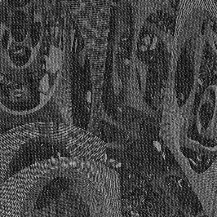 Patterned Charcoal Black Rug, pat610gry