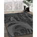 Machine Washable Transitional Charcoal Black Rug in a Family Room, wshpat610gry