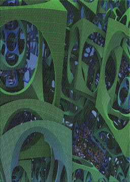 Patterned Black Novelty Rug, pat610