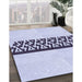Machine Washable Transitional Lavender Blue Rug in a Family Room, wshpat611blu