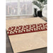 Machine Washable Transitional Navajo White Gold Rug in a Family Room, wshpat611org