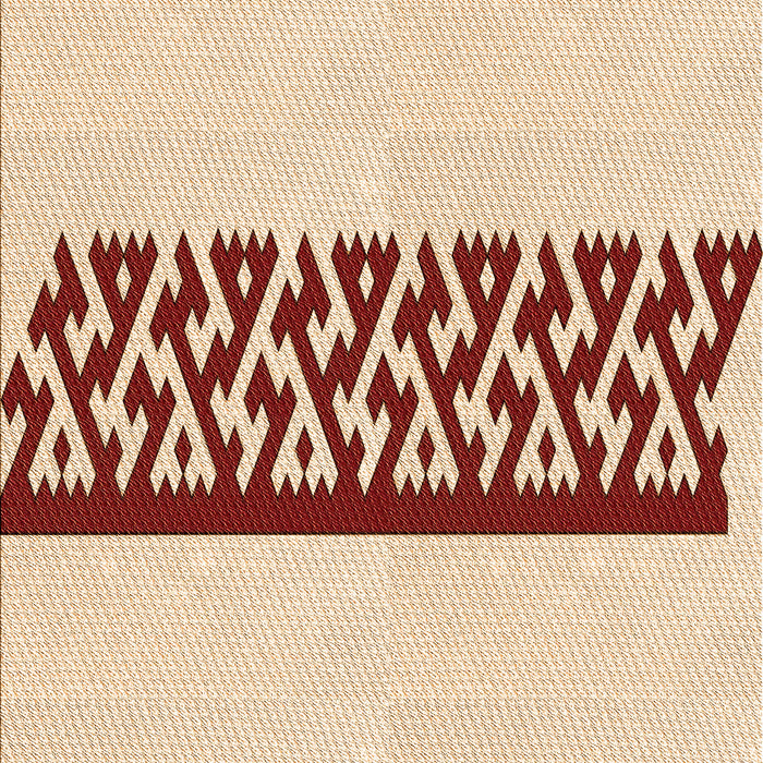 Patterned Navajo White Gold Rug, pat611org