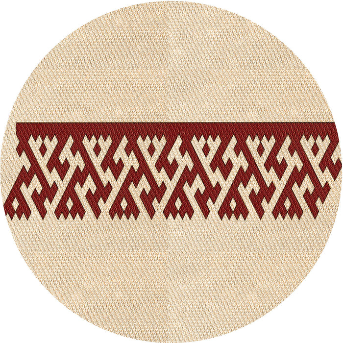 Square Patterned Navajo White Gold Rug, pat611org