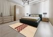 Patterned Navajo White Gold Rug in a Bedroom, pat611org