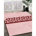 Machine Washable Transitional Pink Rug in a Family Room, wshpat611rd