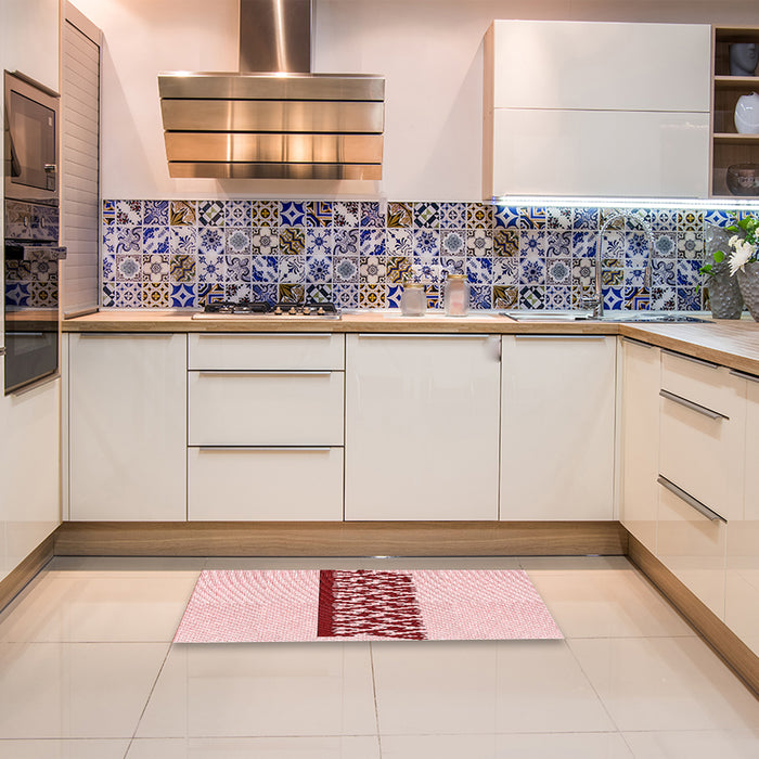 Patterned Pink Rug in a Kitchen, pat611rd