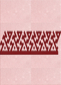 Machine Washable Transitional Pink Rug, wshpat611rd