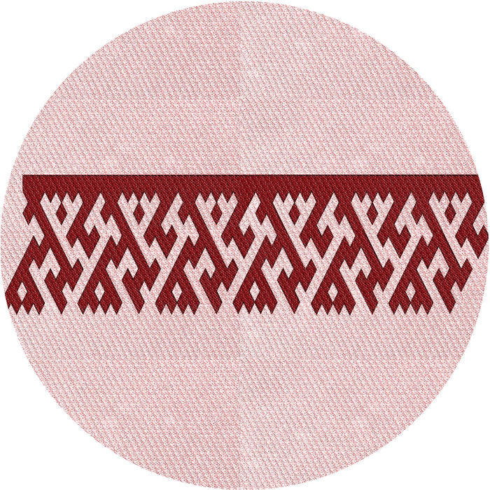 Square Patterned Pink Rug, pat611rd
