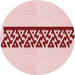 Square Patterned Pink Rug, pat611rd