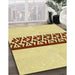Patterned Sun Yellow Rug in Family Room, pat611yw