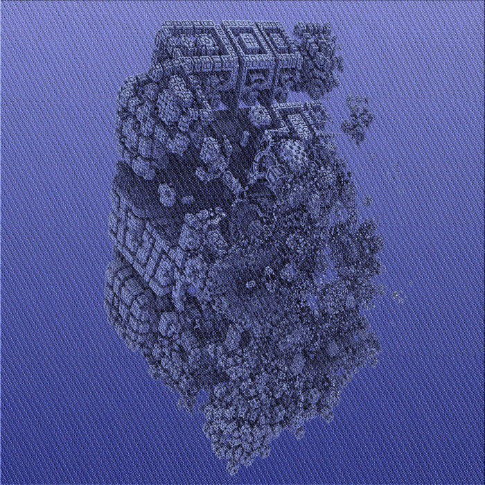 Round Patterned Denim Dark Blue Rug, pat612blu