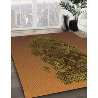 Patterned Red Brown Rug, pat612org