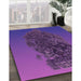 Machine Washable Transitional Bright Purple Rug in a Family Room, wshpat612pur