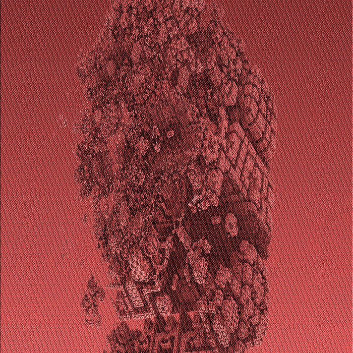 Patterned Tomato Red Rug, pat612rd