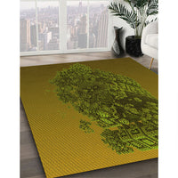 Patterned Bakers Brown Rug, pat612yw