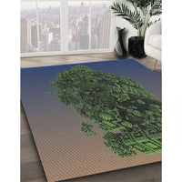 Patterned Sage Green Novelty Rug, pat612