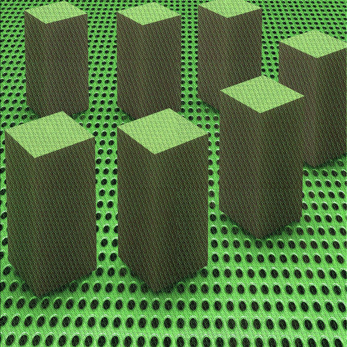 Patterned Dark Forest Green Rug, pat613grn