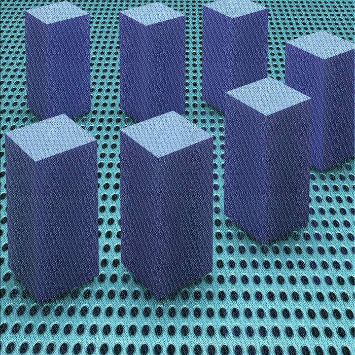 Machine Washable Transitional Blue Turquoise Green Rug, wshpat613lblu