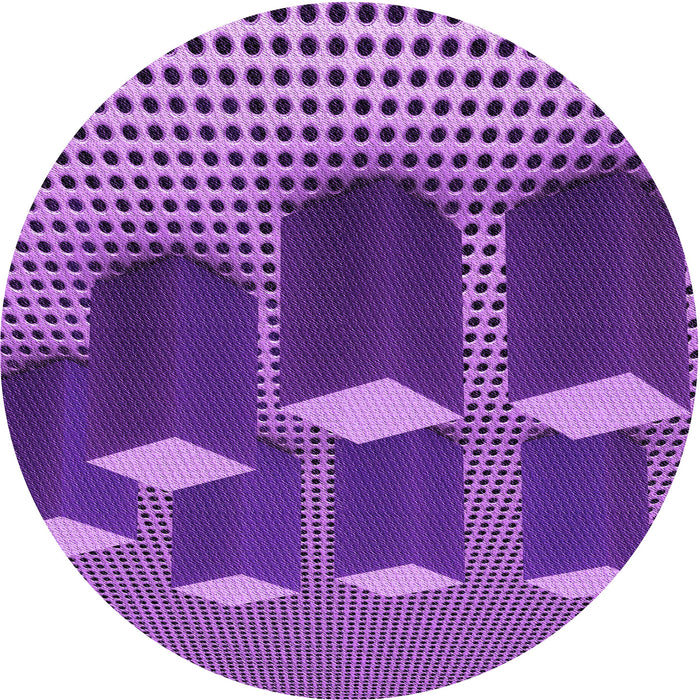 Square Patterned Purple Rug, pat613pur