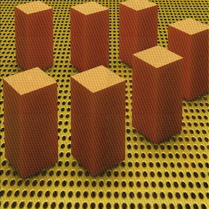 Patterned Saffron Red Rug, pat613yw