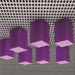 Sideview of Machine Washable Transitional Plum Velvet Purple Rug, wshpat613
