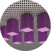 Square Machine Washable Transitional Plum Velvet Purple Rug, wshpat613
