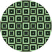 Square Machine Washable Transitional Green Rug in a Living Room, wshpat614grn