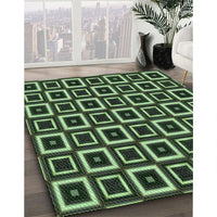 Patterned Green Rug, pat614grn