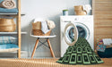 Machine Washable Transitional Green Rug in a Washing Machine, wshpat614grn