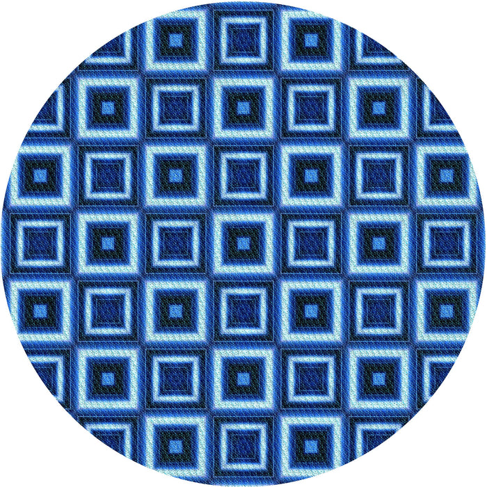 Square Machine Washable Transitional Blueberry Blue Rug in a Living Room, wshpat614lblu