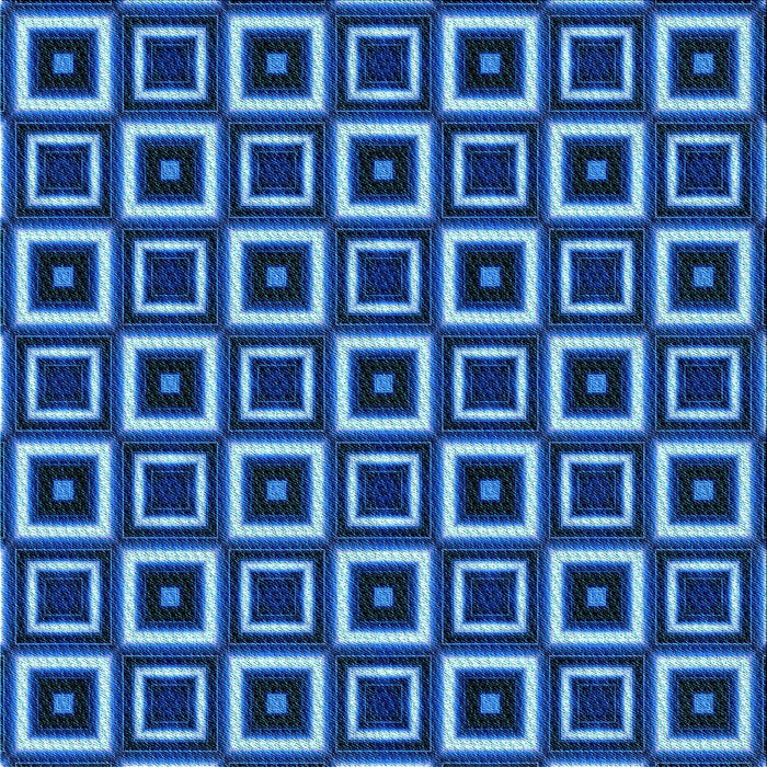 Round Patterned Blueberry Blue Rug, pat614lblu