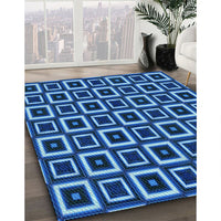 Patterned Blueberry Blue Rug, pat614lblu