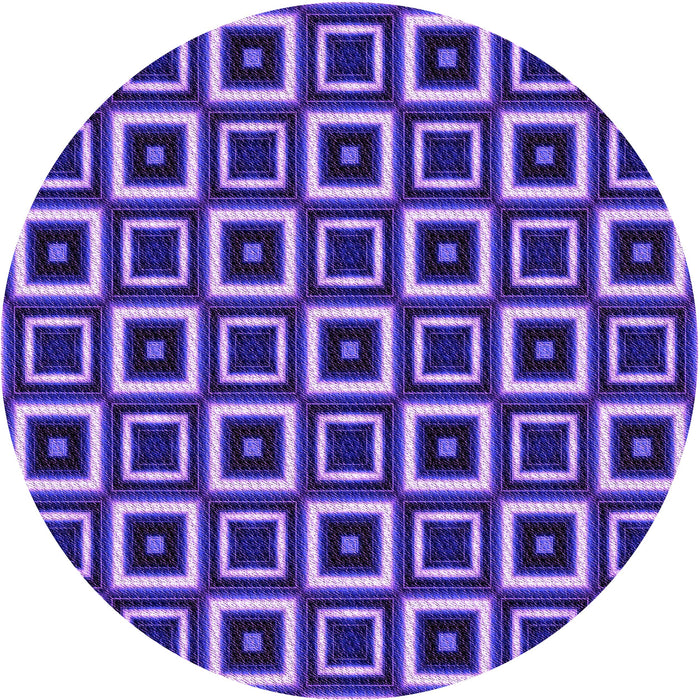 Square Patterned Cobalt Blue Rug, pat614pur