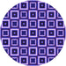 Square Patterned Cobalt Blue Rug, pat614pur