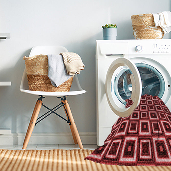 Machine Washable Transitional Cranberry Red Rug in a Washing Machine, wshpat614rd