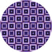 Square Machine Washable Transitional Lilac Purple Rug, wshpat614