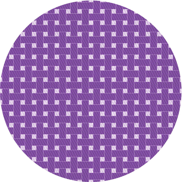 Square Patterned Purple Rug, pat615pur