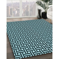 Patterned Blue Rug, pat616lblu