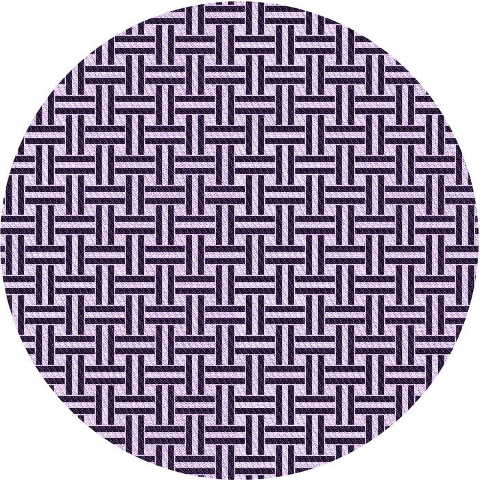 Square Patterned Dark Purple Rug, pat616pur