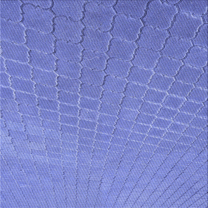 Round Patterned Sky Blue Rug, pat617blu