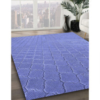 Patterned Sky Blue Rug, pat617blu