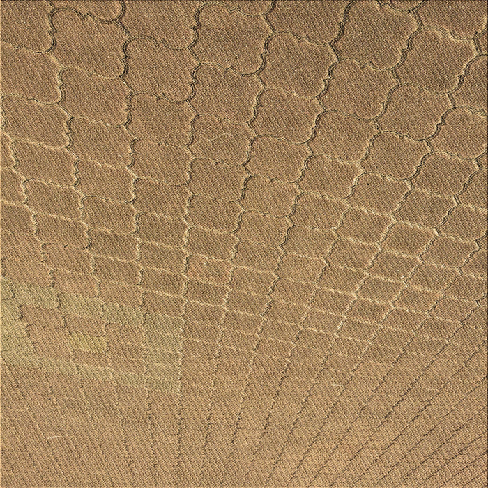 Round Patterned Light Brown Rug, pat617brn