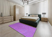 Patterned Purple Rug in a Bedroom, pat617pur