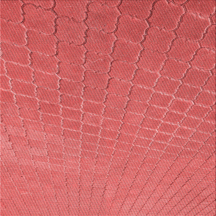 Round Patterned Red Rug, pat617rd