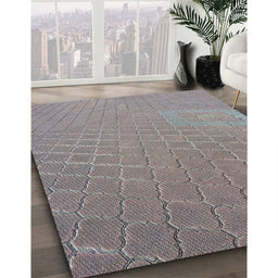 Machine Washable Transitional Carbon Gray Rug in a Family Room, wshpat617