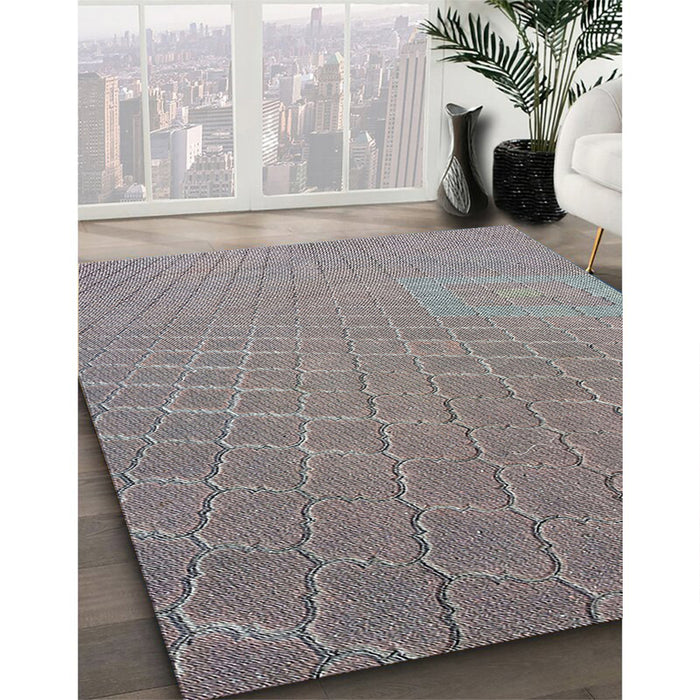 Machine Washable Transitional Carbon Gray Rug in a Family Room, wshpat617